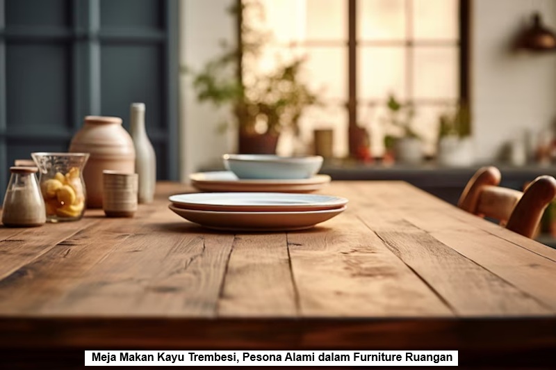 Meja Makan Kayu Trembesi