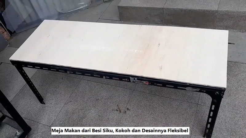 Meja Makan dari Besi Siku